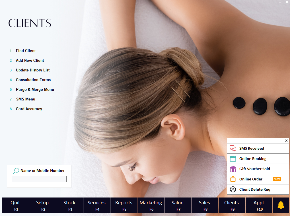 Client Menu - Notifications