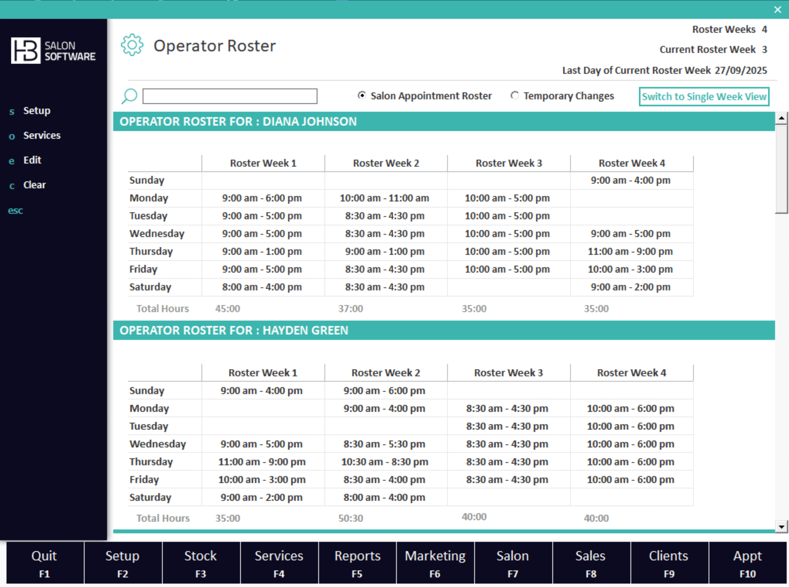 Operator Service Selection